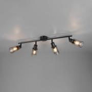 Spotlight Mars, længde 82 cm, sort mat, 4 lyskilder, E14