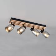 Spotlight Travia, længde 65 cm, 4 lyskilder, sort/røggrå