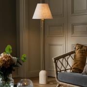 Globen Lighting Gulvlampe Gino, fod i travertin, beige, 145 cm