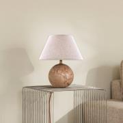Globen Lighting bordlampe Castello, pink/beige, højde 28 cm