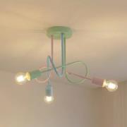 Loftlampe Oxford, flerfarvet, metal, 3 lyskilder, E27