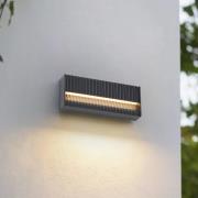 Lucande LED-udendørs væglampe Tavion, 25 cm, antracit, IP65