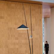 Vibia LED-gulvlampe NORTH, blå, 2 lyskilder, metal, 927