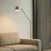 Lucande gulvlampe Silka, 173 cm, nikkel satin, justerbar