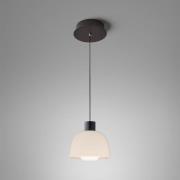 Bover LED-hængelampe Drep S/01, opal hvid, glas, 2.700 K