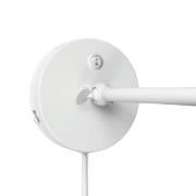 Dyberg Larsen Væglampe Futura, hvid, 15W, kabel, metal