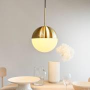Dyberg Larsen pendellampe Nova D25, opal/messing, metal