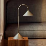 FRANDSEN LED-batteridrevet bordlampe Grasp, sandgrå, højde 47 cm
