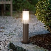 Sokkelampe Helsinki, rustbrun Højde 45 cm Stål, sensor