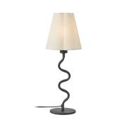 Bordlampe Veya, sort/beige, linned, højde 41 cm, E14