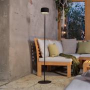 Roccanova-L solcelledrevet LED-terraselampe, sort, højde 120 cm