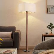 Lucande Heily gulvlampe, kantet, hvid