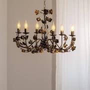 Carolina lysekrone, bronzefarvet, 6 lyskilder, jern