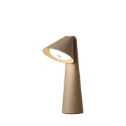 FRANDSEN LED-batteridrevet bordlampe Ami, grå-beige, 32 cm, dæmpbar