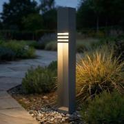 Lucande LED-gadelampe Oxido, antracit, højde 80 cm, IP44