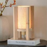 GOOD & MOJO bordlampe Corsica, natur, 30 cm, aletræ