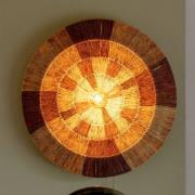 GOOD & MOJO væglampe Serengeti, Ø60cm, brun, jute, stik