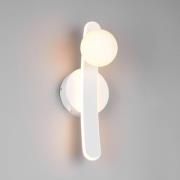 LED-væglampe Napoli, hvid mat, højde 34 cm, metal, CCT