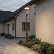 Lucande LED-udendørslampe Tarasu, grå, 250 cm, aluminium, IP65