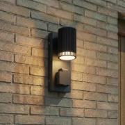 Lindby udendørs væglampe Enerio, sort, stikkontakt, GU10, IP44