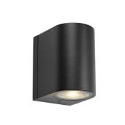 udendørs LED-væglampe Alor, sort, 1 lyskilde, IP65, dæmpbar