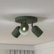 Loftspot Tilston, mørkegrøn, Ø 25 cm, 3 lyskilder, stål