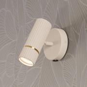 Vægspot Caminia, beige, længde 16 cm, metal, GU10