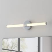 LED-væglampe Ramola, kromfarvet, bredde 60 cm, IP44, CCT