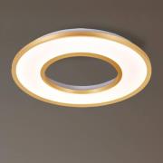 LED-loftlampe Valeria, børstet guldfarvet, Ø 60 cm, metal