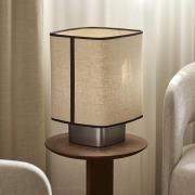 MARKET SET bordlampe Dolce, kalkstenbeige, hør, E27
