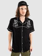 Broken Promises Duality Embroidered Button Up Skjorte sort