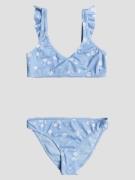 Roxy Dreamer Ruffle Bralette Kids Bikini Set blå