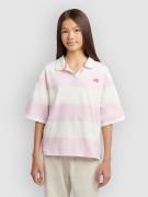 New Balance Yarn Dye Stripe Rugby Polo pink