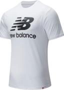 New Balance Essentials Stacked Logo Tshirt Herrer Tøj Hvid M