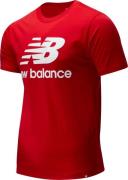 New Balance Essentials Stacked Logo Tshirt Herrer Spar2540 Rød L