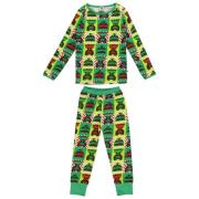 Småfolk Mønstret Pyjamas Med Gravemaskiner Grøn | Grønn | 1-2 years