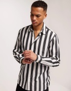Selected Homme Slhregredster Shirt Stripe Ls Stribede skjorter Black W...