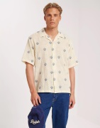 Woodbird WBSunny Flower Shirt Kortærmede skjorter Offwhite