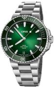 Oris Herreur 01 400 7790 4157-07 8 23 02PEB Aquis Grøn/Stål Ø43.5