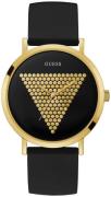 Guess Herreur W1161G1 Imprint Sort/Gummi Ø44 mm