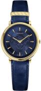 Versace Dameur VE8103721 V Circle Blå/Læder Ø38 mm