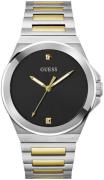 Guess Herreur GW0833G3 Vinyl Sort/Gul guldtonet stål Ø44 mm