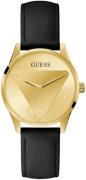 Guess Dameur GW0642L1 Emblem Guld/Læder Ø36 mm