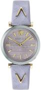 Versace Dameur VELS00219 V Twist Sølvfarvet/Læder Ø36 mm