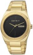 Esprit Herreur ES1G158M0085 Strike Sort/Gul guldtonet stål Ø42 mm