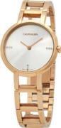 Calvin Klein Dameur K8N2364W Sølvfarvet/Rosaguldtonet stål Ø32 mm