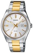 Casio Herreur MTP-1302PSG-7AVEF Collection Sølvfarvet/Gul guldtonet