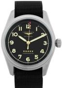 Longines Herreur L3.811.1.53.2 Spirit Sort/Tekstil Ø42 mm
