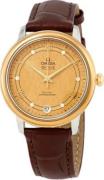 Omega Dameur 424.23.33.20.58.001 De Ville Prestige Guld/Læder Ø32.7