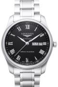 Longines Herreur L2.910.4.51.6 Master Sort/Stål Ø40 mm